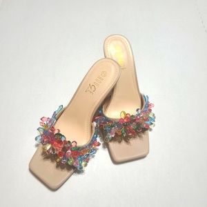 Rouge Colorful Beaded open Toes Sandal Brand New with box size 7.5